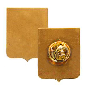 Основа для значка, герб, 21х29 мм, золотистый