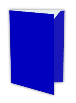 Папка картонная А4 синяя, мелованный картон 300 г/м2, матовый ламинат 27мкн.