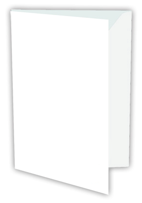 Папка картонная А5 белая, мелованный картон 300 г/м2.