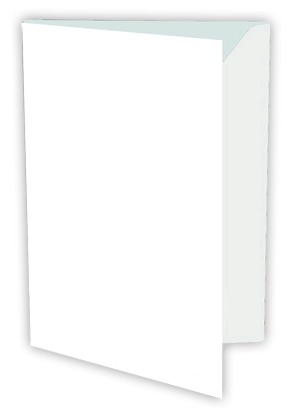 Папка картонная А4 белая, мелованный картон 300 г/м2